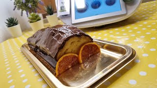 Plumcake allarancia con glassa al cioccolato per bimby TM6 TM5 TM31 TM21 [upl. by Kernan]