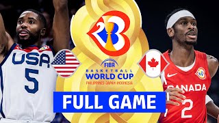 3RD PLACE GAME USA vs Canada  Full Basketball Game  FIBA Basketball World Cup 2023 [upl. by Erma942]