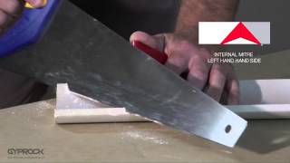 Installing Gyprock plasterboard  How to cut and install Gyprock cornice [upl. by Leavelle403]