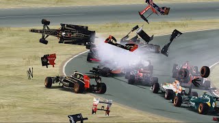 2020 Automobilista FORMULA 1 Crashes 1 NO MUSIC [upl. by Itsim]