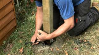 How to Replace a Damaged or Rotten Fence Post Buy Sheds Direct DIY StepbyStep Tutorial [upl. by Shriner]