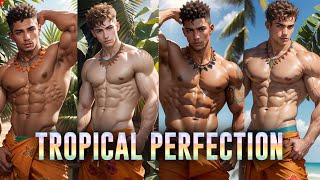 TROPICAL PERFECTION AI Art Lookbook aiart ailookbook aimodel [upl. by Yenor]