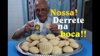 BISCOITINHOS DE NATA Receita de Vó – Delícia Caseira [upl. by Fonzie]