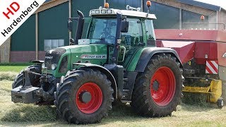 4K  Pressing bales  Fendt 820 Vario TMS  New Holland BB950  Balen persen en wikkelen  2018 [upl. by Airehs129]