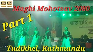 Tharu maghi mohotsav 2080Tudikhel kathmandu video music nepal night dance [upl. by Glick]