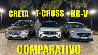 Volkswagen TCross 2025 x Honda HRV x Hyundai Creta [upl. by Annaerda]