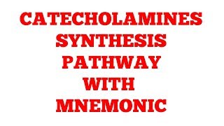 Catecholamines  Their Synthesis Pathway with Mnemonic  Epinephrine  Biochemistry [upl. by Lime435]