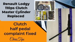 Car Clutch Half pedelLodgyDuster Clutch half pedal problemClutch master cylinderChrisTips [upl. by Leunam]