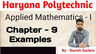 Trigonometry Chapter 9 Heights and Distances  Haryana Polytechnic 1st Sem [upl. by Leah]