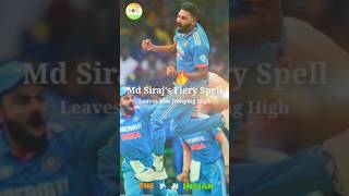 Fiery Spell leaves Mohammed Siraj Jumping High  Asia Cup Finals  IND v SL shorts mdsiraj [upl. by Enrak362]