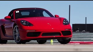 The new 718 Boxster Tested on the track in Montreal Canada [upl. by Xonel238]