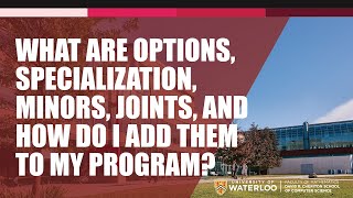 What are options specialization minors joints and how do I add them to my program [upl. by Mohr]