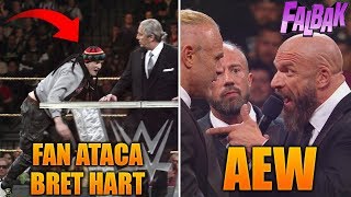 Atacan a Bret Hart amp Triple H AEW  HALL OF FAME 2019  Falbak [upl. by Sylram]