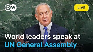 Live Netanyahu world leaders speak at United Nations General Assembly Day 3  DW News [upl. by Akaya]