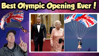 Californian Reacts  JAMES BOND and THE QUEEN London 2012 Performance  Queens Best Entrance Ever [upl. by Yevrah]