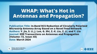 InBand RCS Reduction of Circularly Polarized Microstrip Antenna Array Based on a Novel Feed Network [upl. by Sellihca]