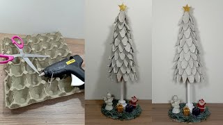 como hacer un hermoso árbol con cartón de huevos reciclado  arbolito hecho con paneles de huevo [upl. by Chlores]