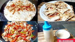 chicken fajitas wraps with hot honey ranch sauce by Billokadhaaba🧑‍🍳  lajawaab🤗  mazedaar😋 [upl. by Akli]