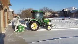 Nicks Snow amp Mow Blowing Snow With John Deere 3046r [upl. by Aracaj]