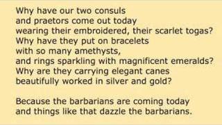 CAVAFY Waiting for the Barbarians [upl. by Lebiram]