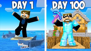 I Survived 100 Days On a Minecraft Survival Island [upl. by Drallim375]