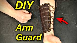 DIY Leather Arm Guard  Archery Bracer [upl. by Pollux556]