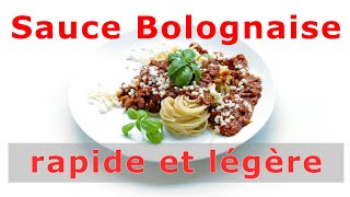 SAUCE BOLOGNAISE rapide et sans matière grasse [upl. by Amando]