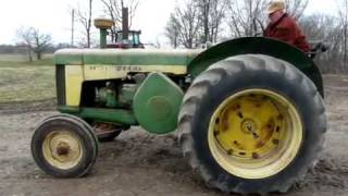 1959 John Deere 830 w pony pup start motor 7900 in central IL May 2010 [upl. by Anaibib245]