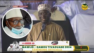 Serigne Pape Makhtar KÉBÉ transmet le message du Khalif  Gamou Tivaouane 2024 [upl. by Ahto47]