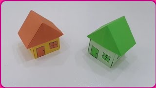 cómo hacer un casa de papel 3D  casita de origami [upl. by Nisen141]