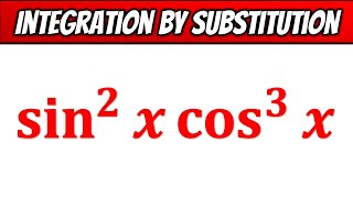 Integral of sin2x cos3x using Integration by Substitution  A Level Maths [upl. by Larrad393]