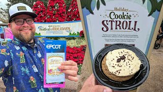 EPCOT Festival of the Holidays 2024  Complete Cookie Stroll  NEW Food amp Shows  Walt Disney World￼ [upl. by Cherianne]