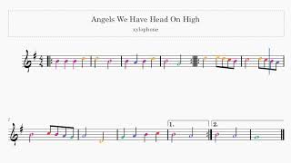 Angels We Have Heard On High  Xylophone Sheet Music [upl. by Rafaellle]