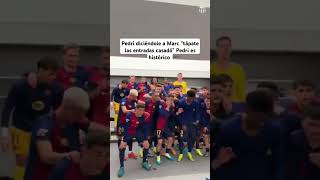 La celebración del Barcelona del clásico es historia fcbarcelona viralfutbol realmadrid laliga [upl. by Alrak]