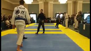 BJJ Fast Sweep Armbar  AMERICAN BJJ CHAMPIONSHIP  Ethan Major vs Johnathan Perez [upl. by Retlaw]