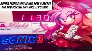 Sonic 3 Sophia Pernas Why is Her Role a Secret Are You Amy Rose Lets Talk [upl. by Charmane]