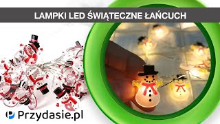 Lampki led świąteczne łańcuch na choinkę ozdobne na baterie 20 led  PrzydaSiePL [upl. by Nerrat]