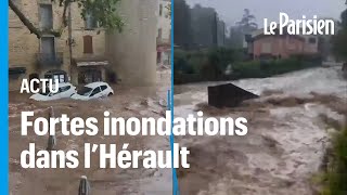 Les images impressionnantes des inondations dans lHérault [upl. by Norda]