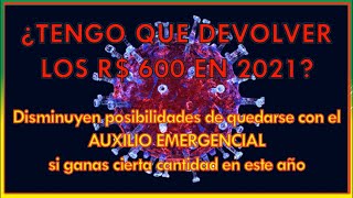 ¿QUIEN DEBE DEVOLVER LOS R 600 DEL AUXILIO EMERGENCIAL EN 2021 [upl. by Ariaes682]