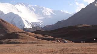 Landscape around our Lenin Peak Yurt Camp [upl. by Dugald]