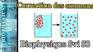 Biophysique SVI S3 Correction des extraits d´examens [upl. by Odrautse]