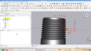 FreeCAD 020  Créer un filetage gaz conique BSPT [upl. by Kassel]