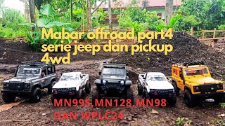 Mabar offroad part4 serie jeep dan pickup 4wd dalam kubangan air‼️rccar [upl. by Dina]