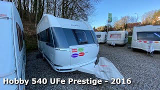 Hobby 540 UFe Prestige  2016  Campingvogn [upl. by Adnicul]