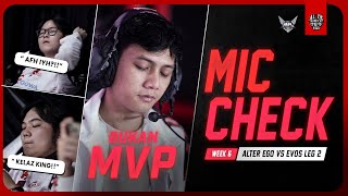 MIC CHECK  ALTER EGO VS EVOS  MPL INDONESIA SEASON 12 WEEK 6 [upl. by Allicirp56]