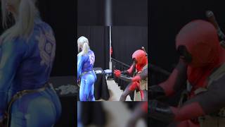 Deadpool vs Samus Aran 👾 deadpool metroid cosplay [upl. by Calabresi61]