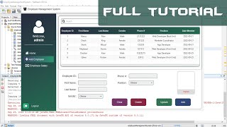 JavaFX Full Tutorial  Employee Management System with SOURCE CODE [upl. by Garin]