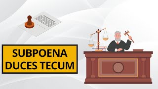 Subpoena Duces Tecum Legal Definition  What is a Subpoena Duces Tecum  Types of Subpoena [upl. by Rotberg647]