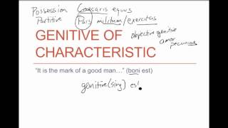 Genitive of Characteristic [upl. by Yanrahc]