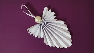 DIY Christmas Angel  How to Make a Paper Angel for Christmas Decorations [upl. by Dodwell]